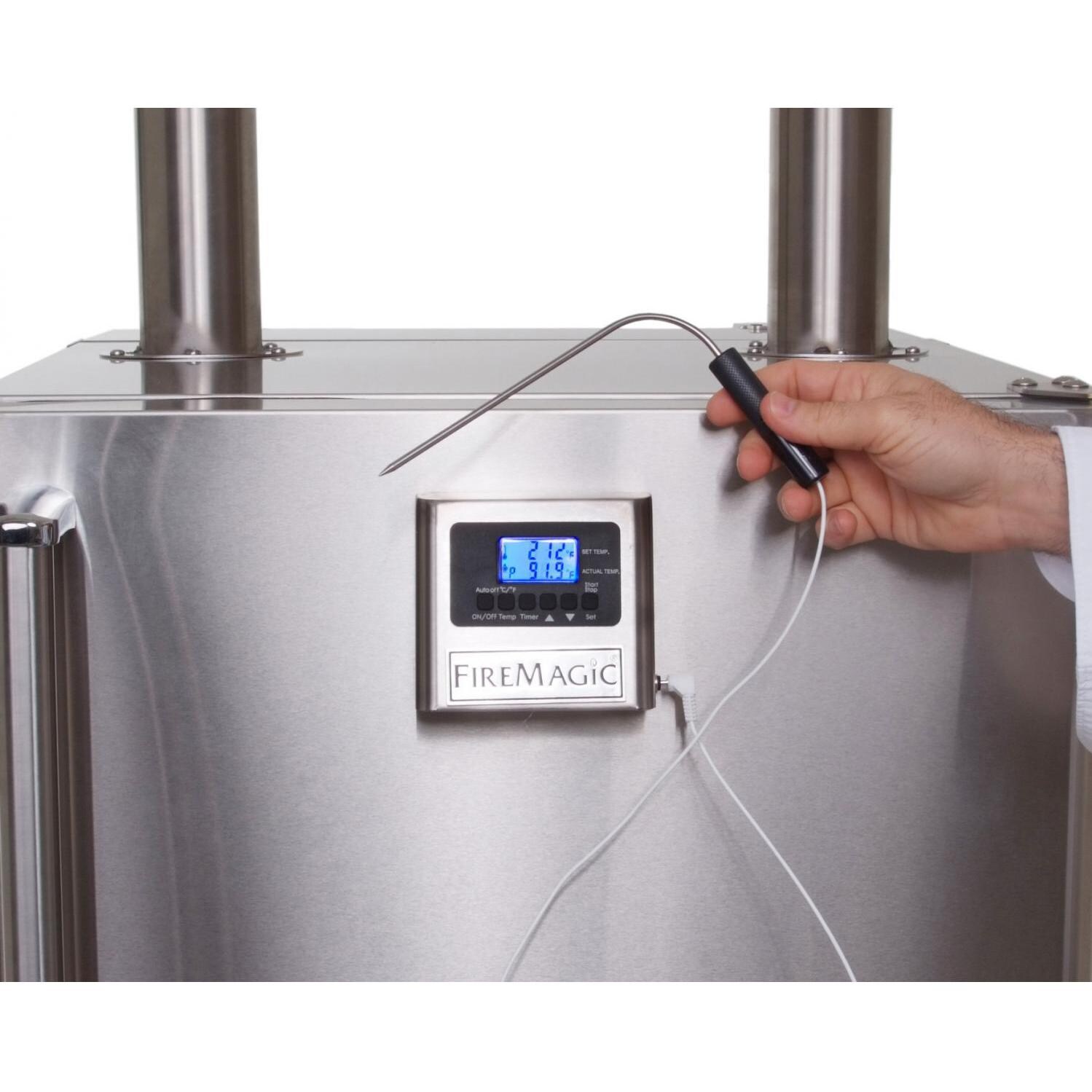 Fire Magic Charcoal BBQ Meat Smoker On Stand - Digital Thermometer with Food Probe thumbnail