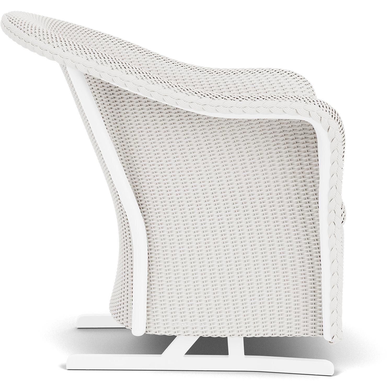 Lloyd Flanders Reflections Spring Rocker W/ Padded Seat in White Finish - Side thumbnail