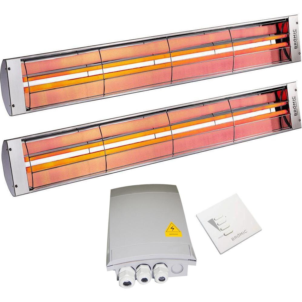 Bromic Cobalt 6000W Smart-Heat Infrared 240V Electric Patio Heater Bundle W/ Wireless Controller - White thumbnail
