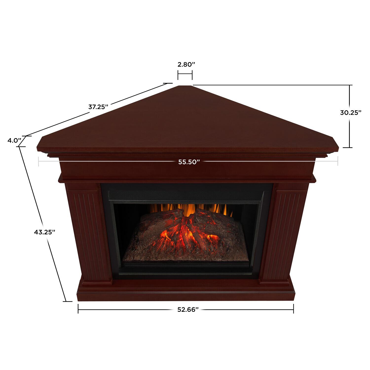 Real Flame Kennedy Grand 55 Inch Corner Electric Fireplace Dark Real Flame Kennedy Grand 55 Inch Corner Electric Fireplace Dark Walnut 8050e Dw Gas Log Guys