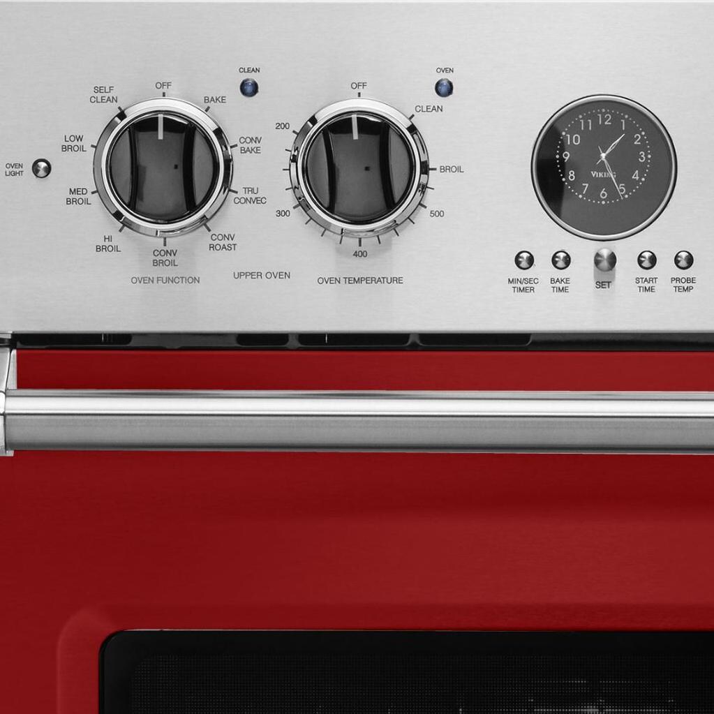 Viking Professional 5 Series Premiere 27-Inch Convection Electric Double Oven - Close-up of Controls thumbnail