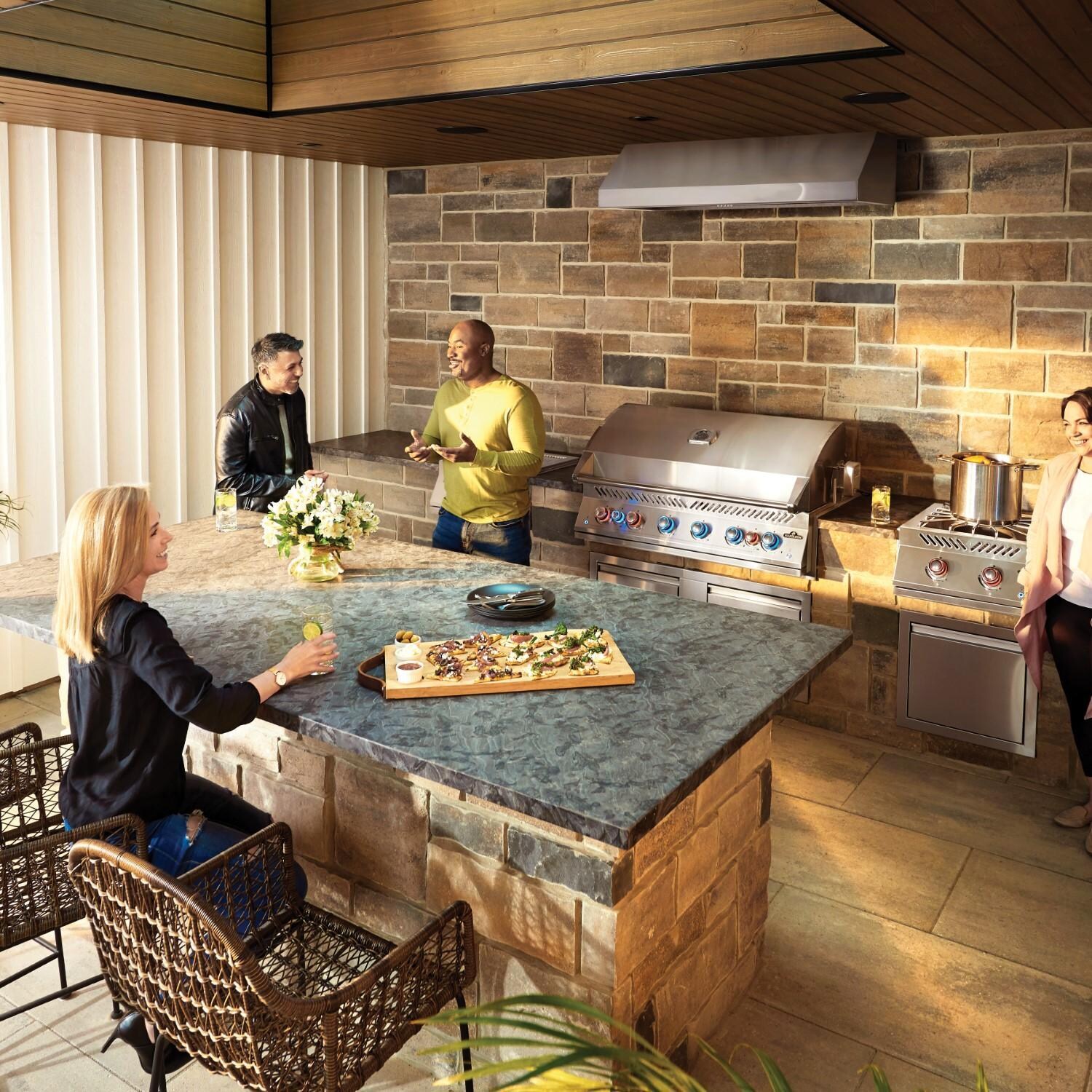 Napoleon BIG44RBNSS-1 Natural Gas Grill - Standing By Grill - Lifestyle thumbnail