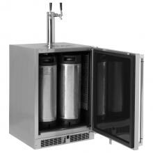 Lynx 24-Inch 5.3 Cu. Ft. Right Hinge Outdoor Rated Double Tap Refrigerator / Kegerator - LM24BFR image