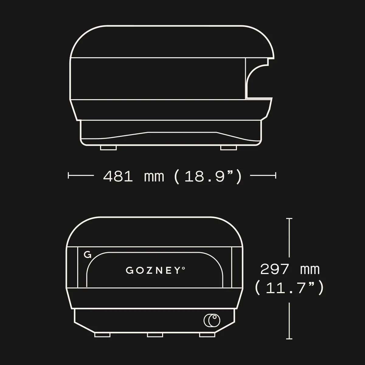 Gozney GAPOBUS1226 Black Arc Lite Propane Pizza Oven Bundle - Oven - Dimensional thumbnail