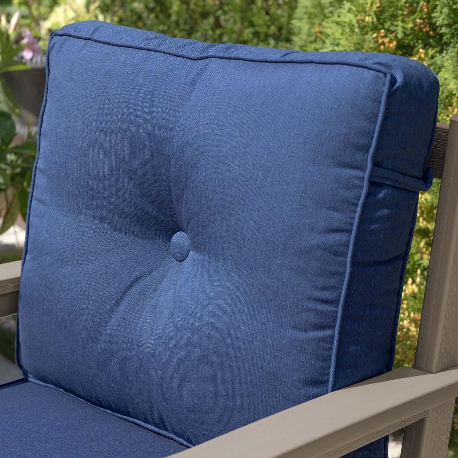 Blushing Bay 3 Pc Recycled Plastic Seating Set in Spectrum Indigo/Woodland Brown by Lakeview Outdoor Designs - Cushion - Detail thumbnail