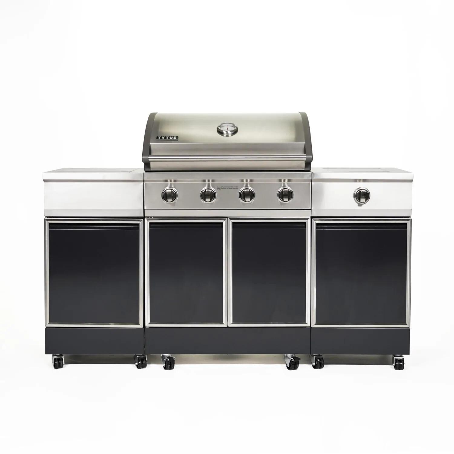 TYTUS TI400PCCLP-3.0.2 Charcoal Grey 4-Burner Propane Gas Grill Island With Sear Burner & Ice Bucket  thumbnail
