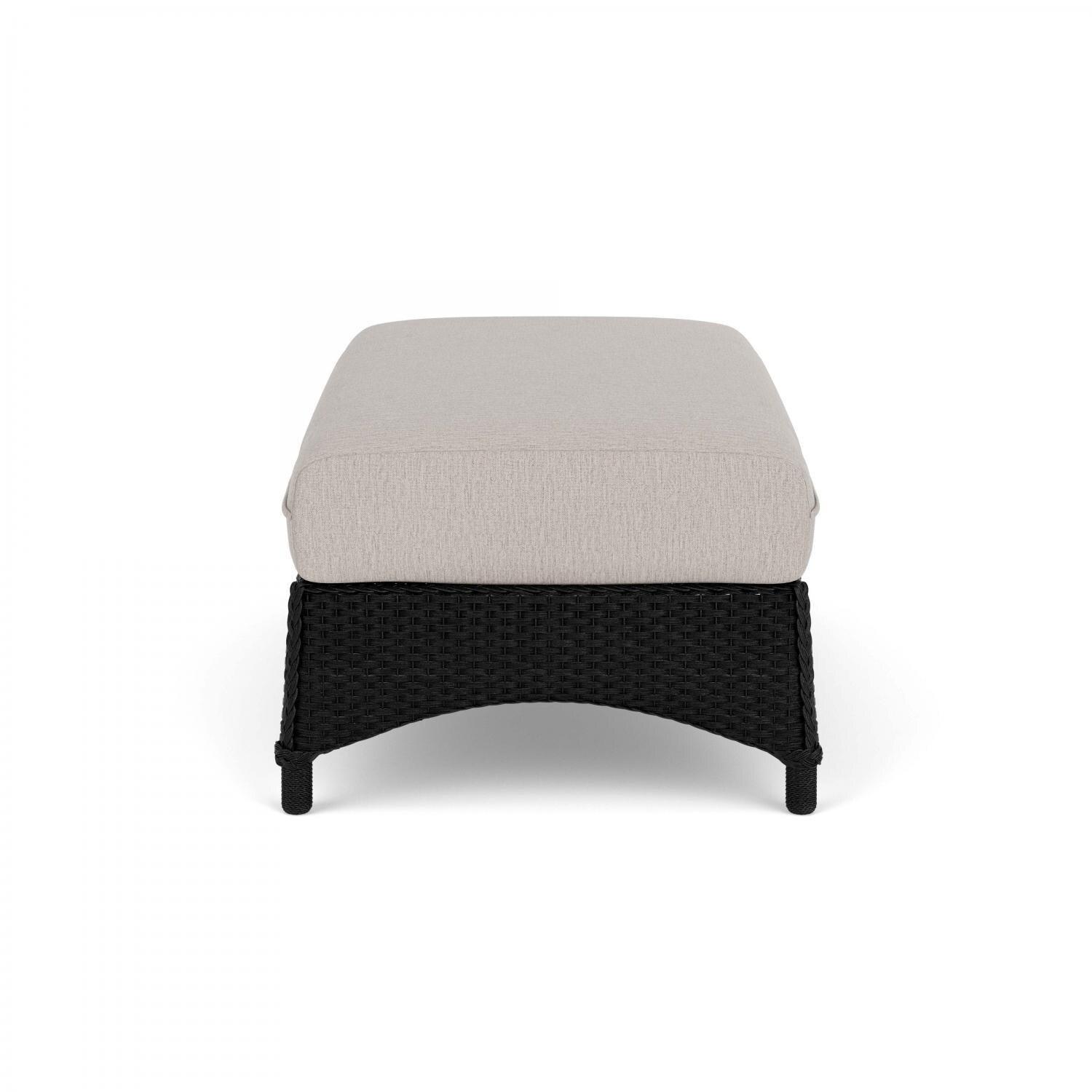Lloyd Flanders Mandalay Large Ottoman in Ebony Finish with Remy Cloud fabric - Side thumbnail
