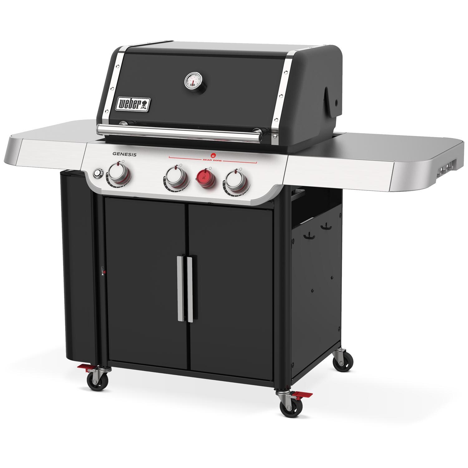 Weber GENESIS 35913501 SI-E-330 Special Edition Propane Gas Grill with Sear Burner & Smoker Box - Black - Right-Side Angled View thumbnail