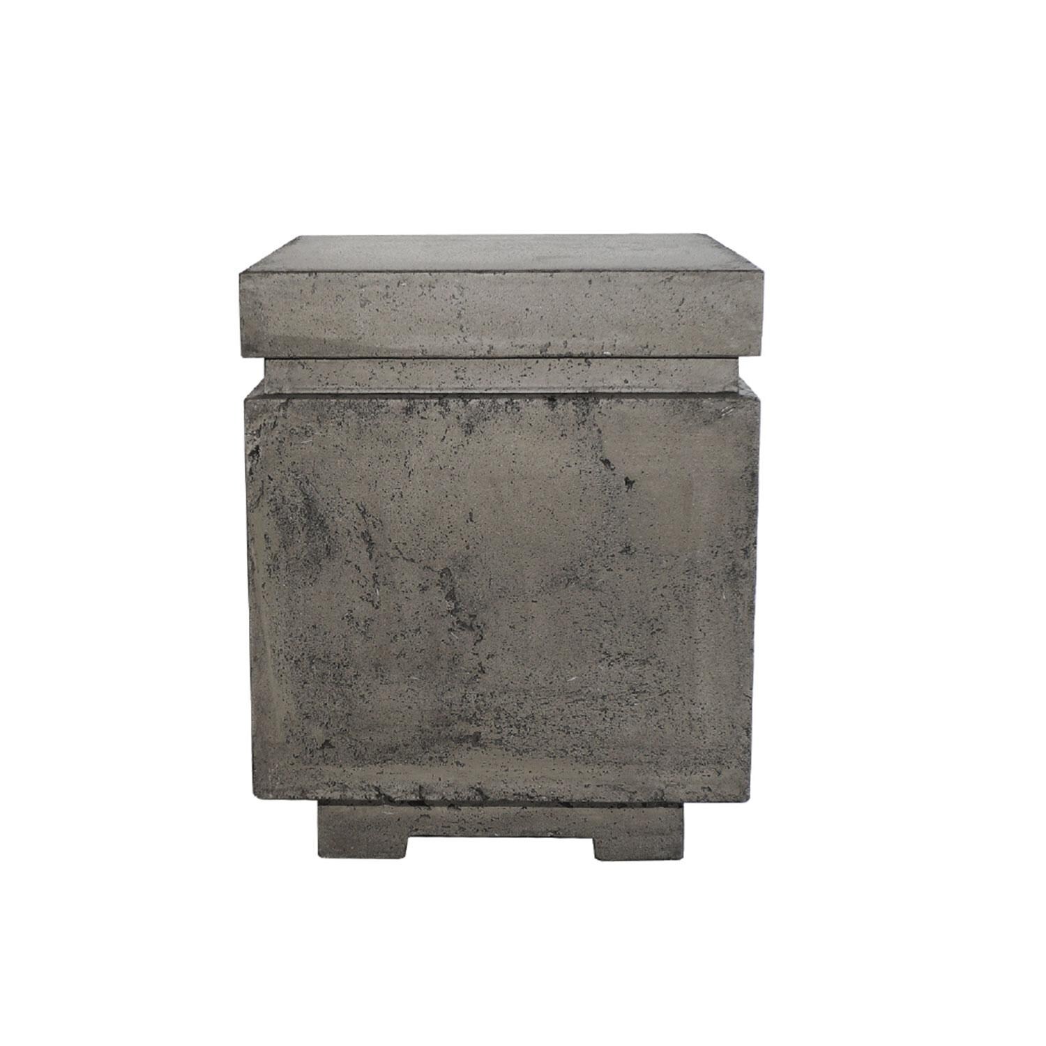 20-in Square Concrete Propane Fire Pit Enclosure in Gray by XO