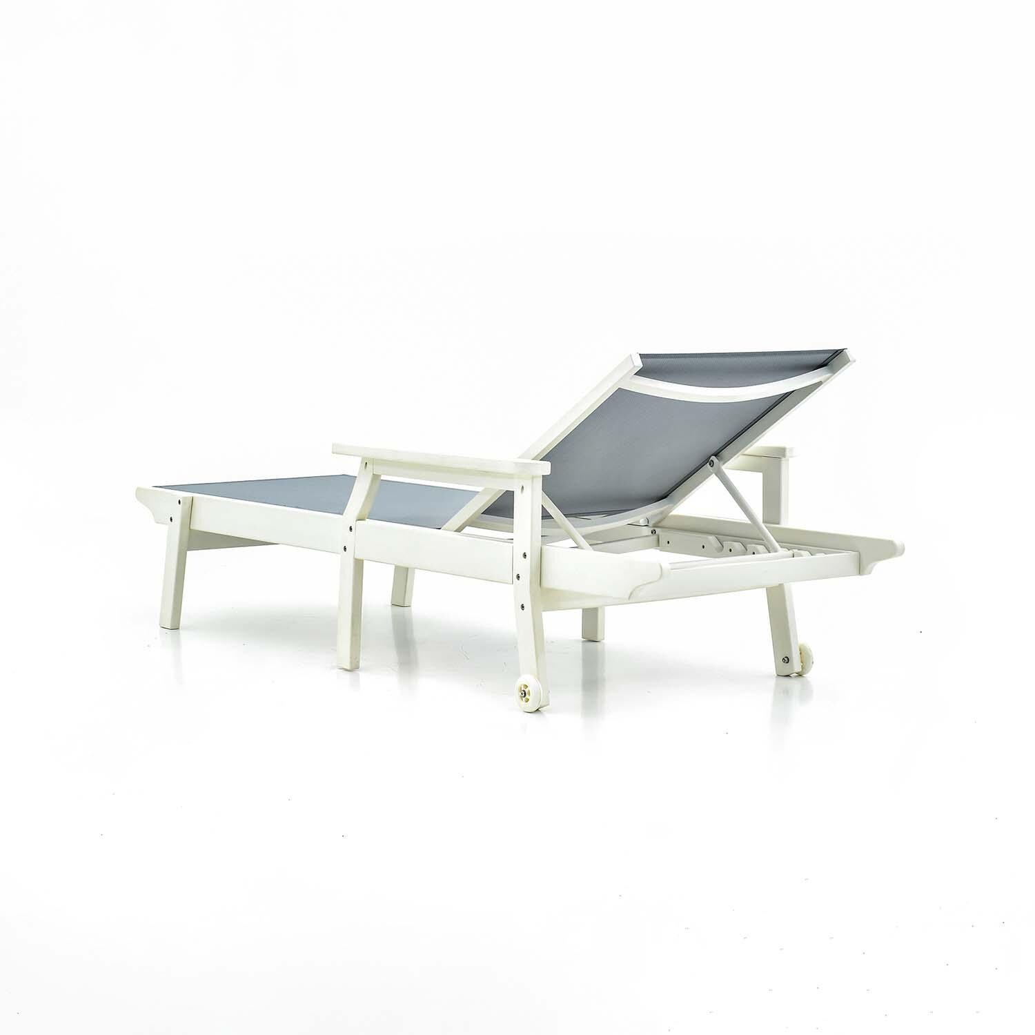 Sandview Polyresin Chaise Lounge w/ Arms By Ultimate Patio - Back View - Detail thumbnail