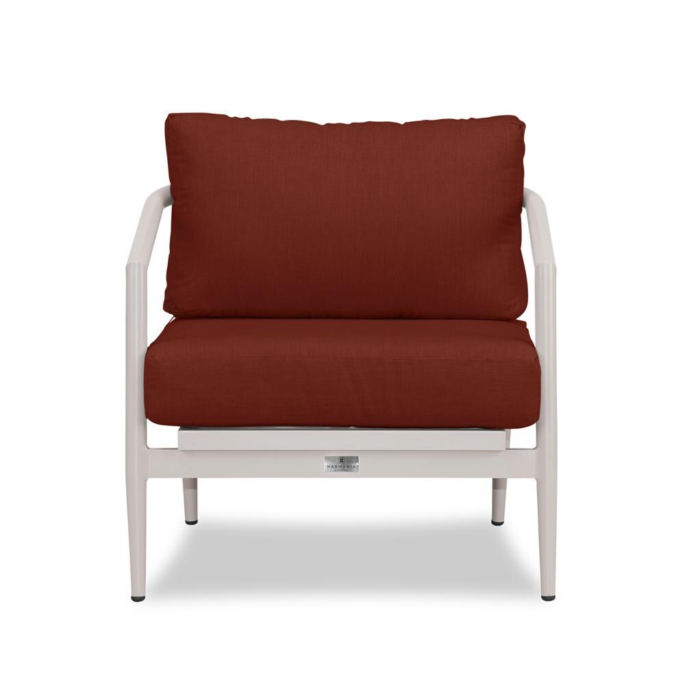 Lakeview Midnight Cove Aluminum Club Chair in Urban Stone/Carrera/Canvas Henna - White Background thumbnail