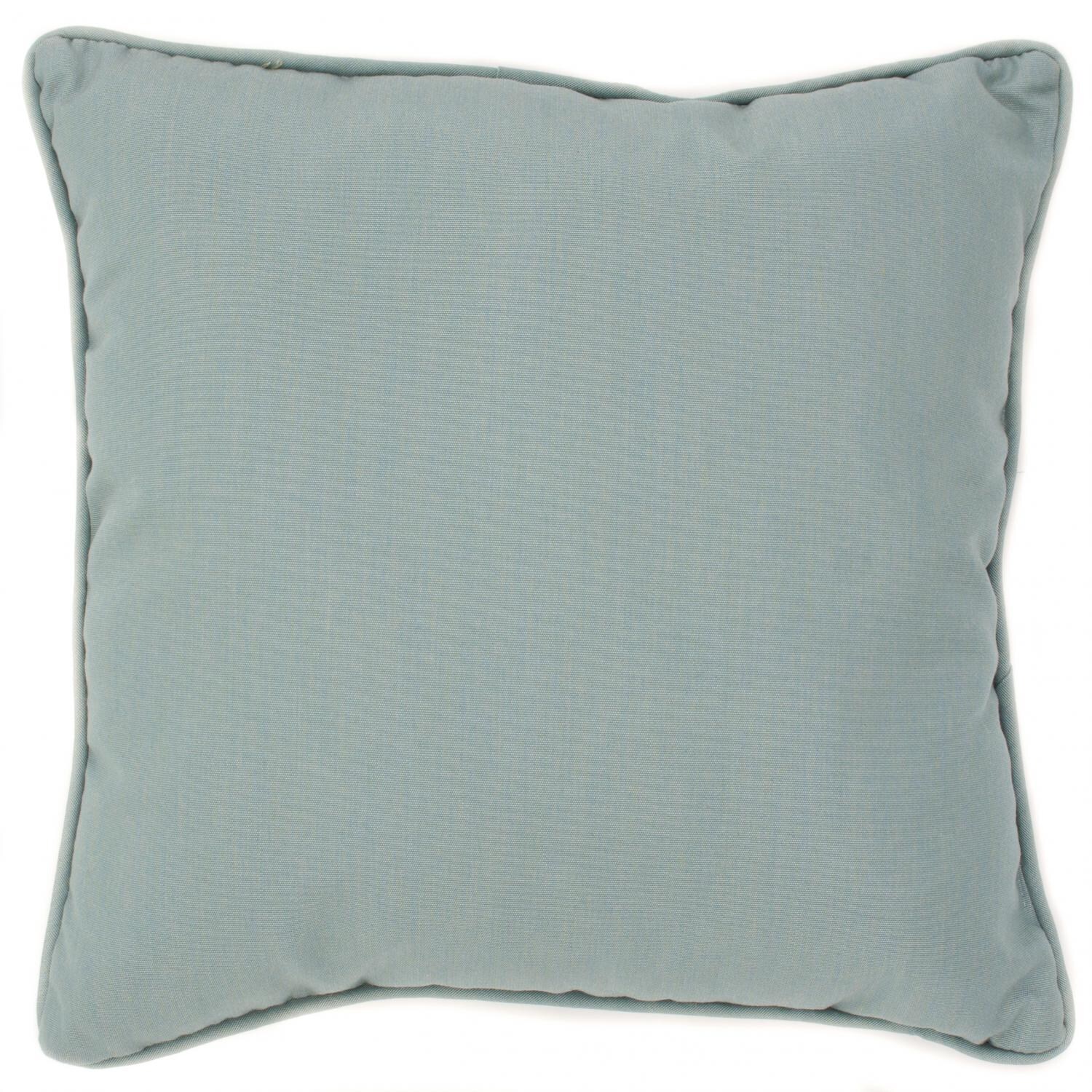 Sunbrella Canvas Spa Outdoor Throw Pillow W/ Piping By BBQGuys Signature - 16 X 16