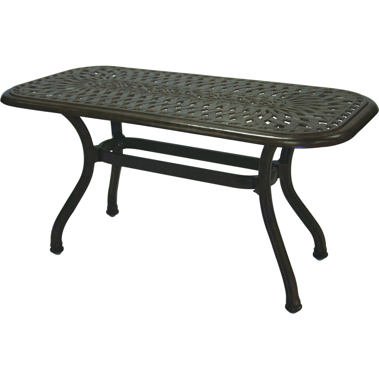Series 60 48 X 26 Inch Cast Aluminum Coffee Table by Darlee