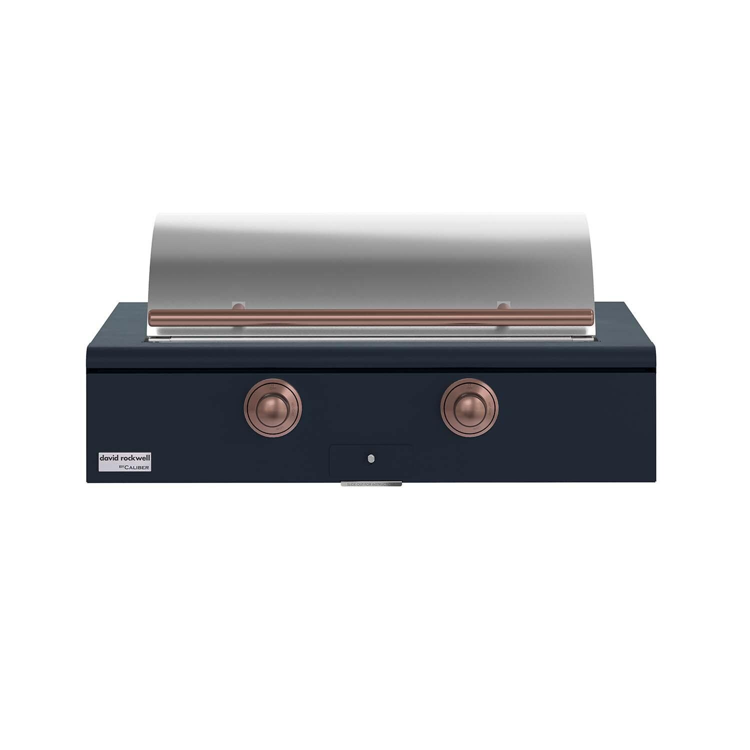 Caliber CRG-42BN00-A-104-H03 42-in Natural Gas Built-In Rockwell Grill - Juniper w/ Copper Hardware - Lid Closed - White Background thumbnail