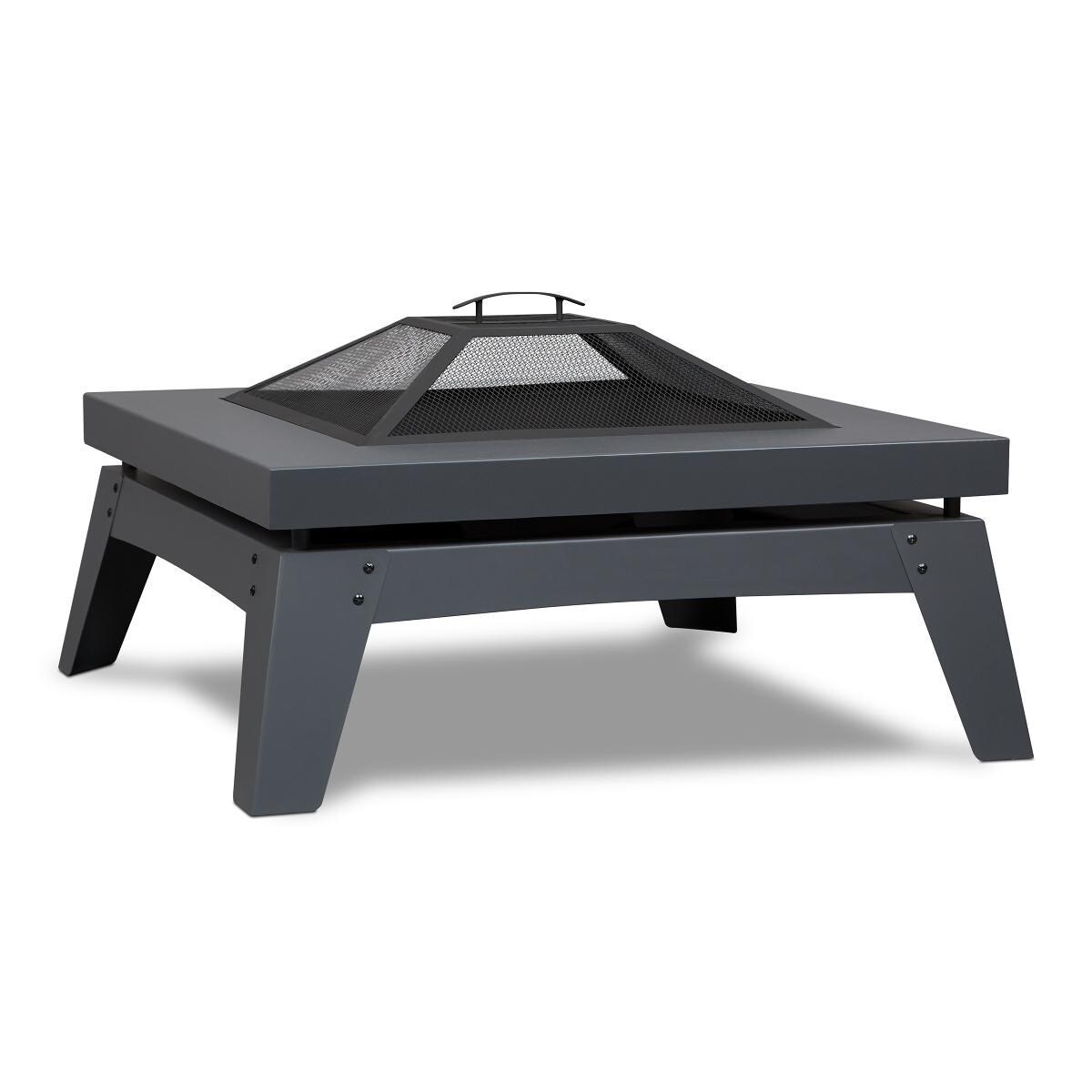 Ultimate Patio SC-940-GRY Estatewood 36-Inch Square Wood Burning Fire Pit - Gray - Main thumbnail