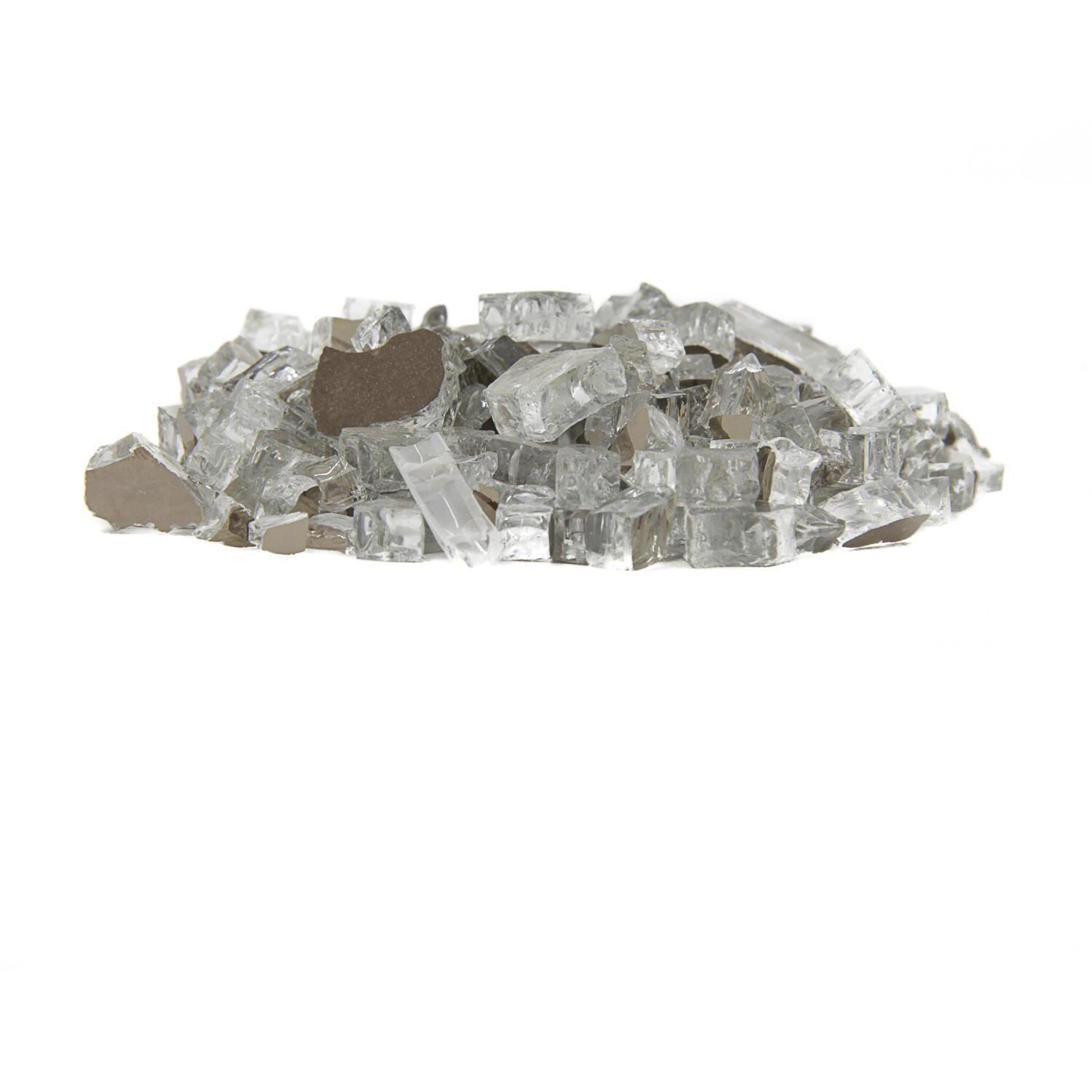 BBQGuys Signature Series 1/4-Inch Diamond Clear Reflective Fire Glass thumbnail