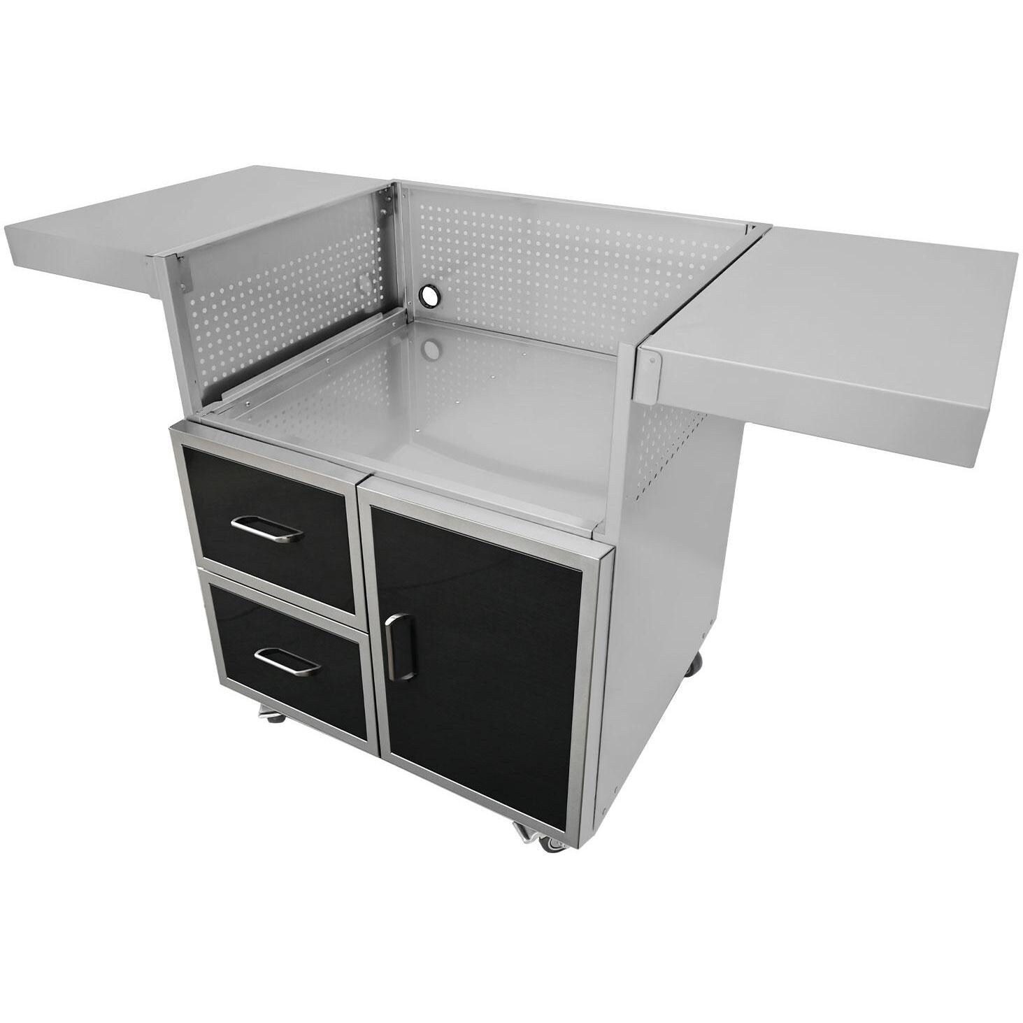 Wildfire Ranch Pro 30-in Black 304 SS Natural Gas Grill w/ Freestanding Cart - Cart - White Background thumbnail