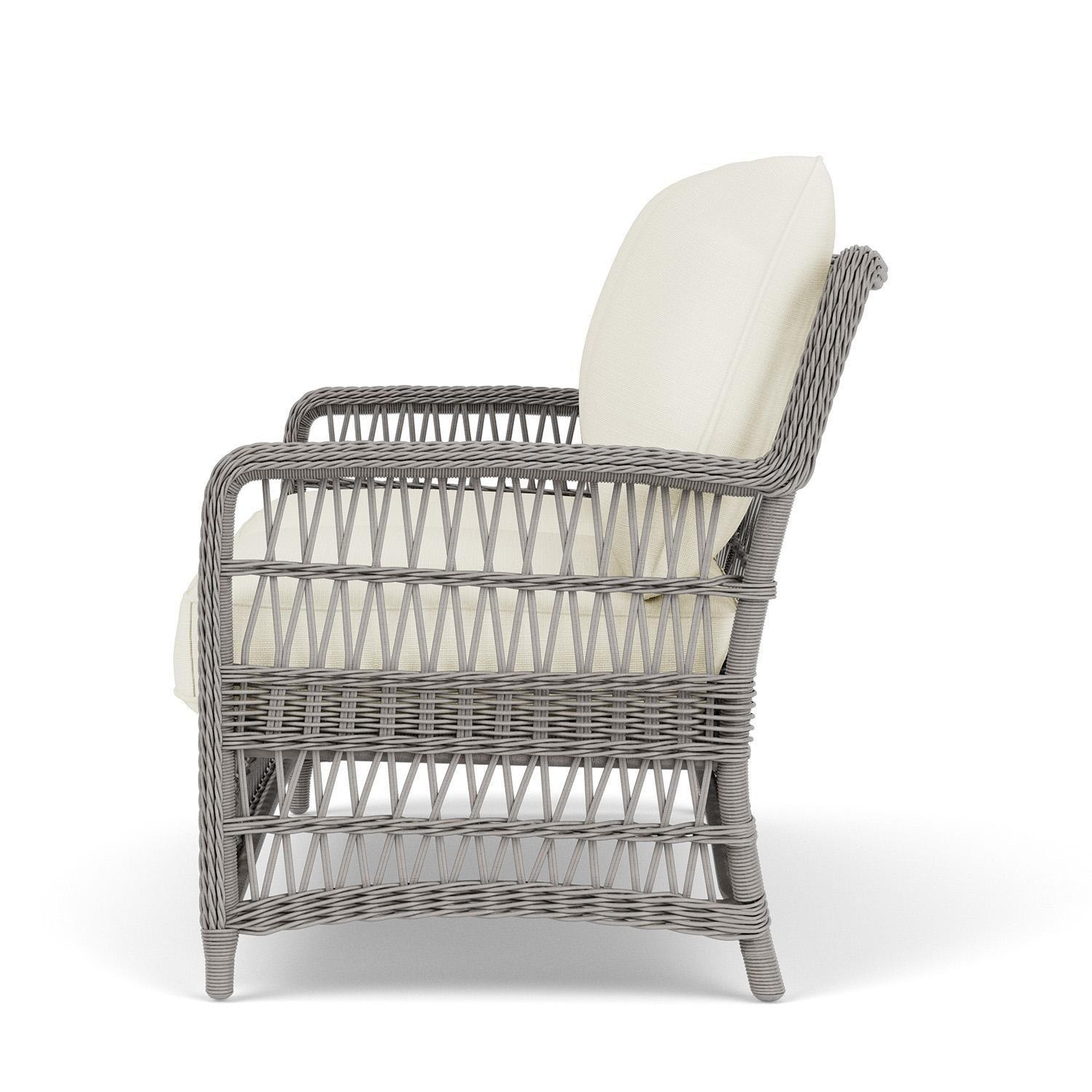 Lloyd Flanders Mackinac Loveseat in Putty Finish with Sailcloth Salt Fabric - Left Side thumbnail