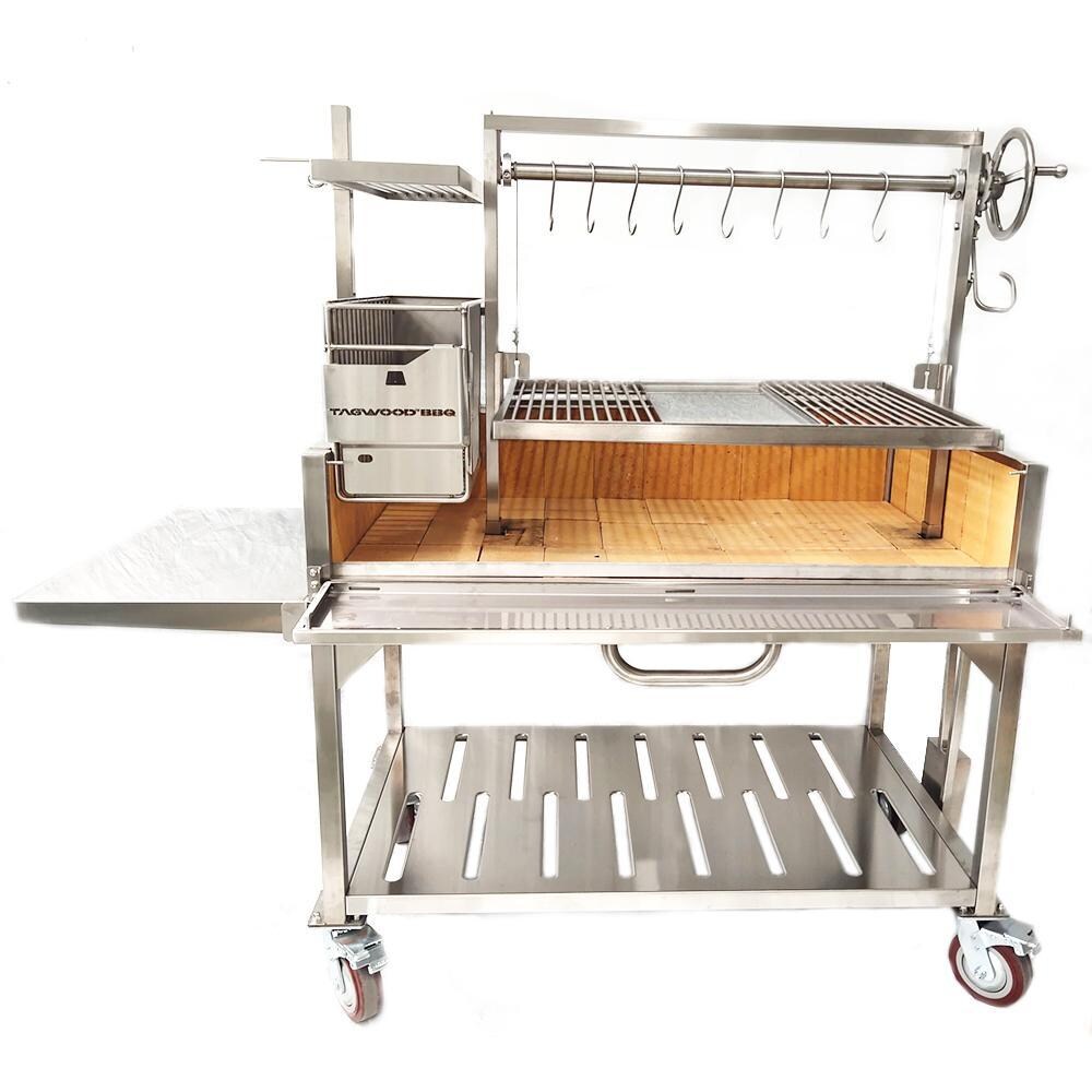 Tagwood BBQ BBQ23SS XL Argentine Santa Maria Wood Fire & Charcoal Grill - Interchangeable Griddle Installed thumbnail