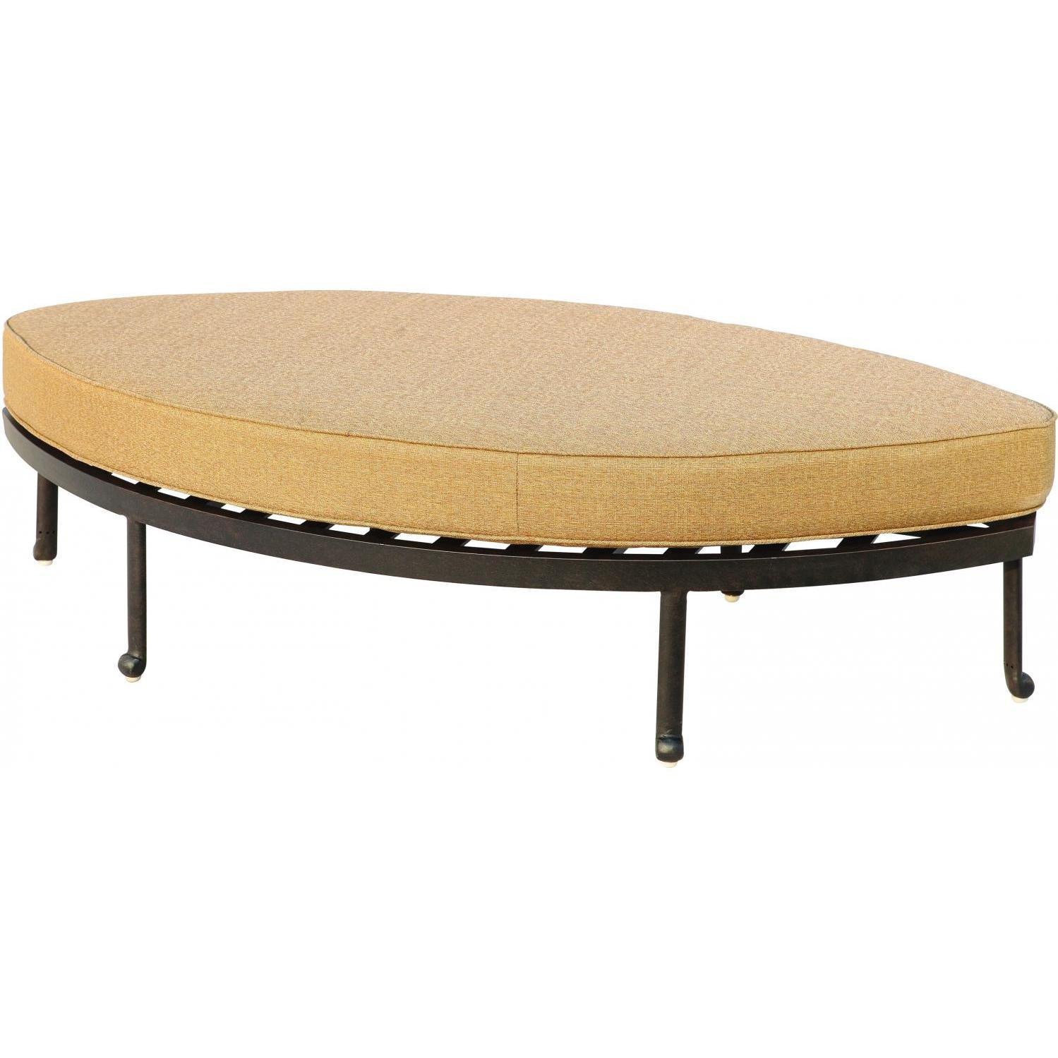 Darlee Santa Anita Cast Aluminum Leaf Shape Ottoman in Antique Bronze/Sesame Sunbrella by - B/301125-55 / SB CUSHION