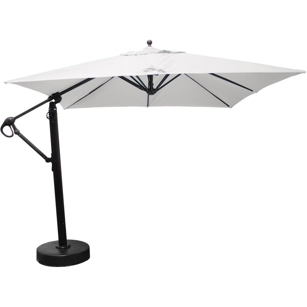 Galtech 10 X 10 Ft. Square Aluminum Patio Umbrella W/ Manual Lift & Easy Tilt Wheel - Black Frame W/ Canvas Sunbrella Fabric thumbnail