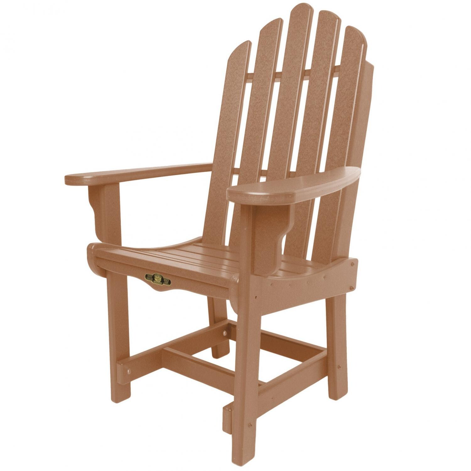 Pawleys Island Essentials Poly Lumber Patio Adirondack Dining Chair with Arms - Cedar thumbnail