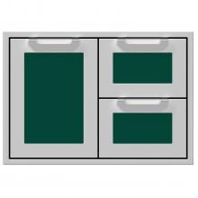 Hestan 30-Inch Double Drawer And Single Storage Door Combo - Grove - AGSDR30-GR image
