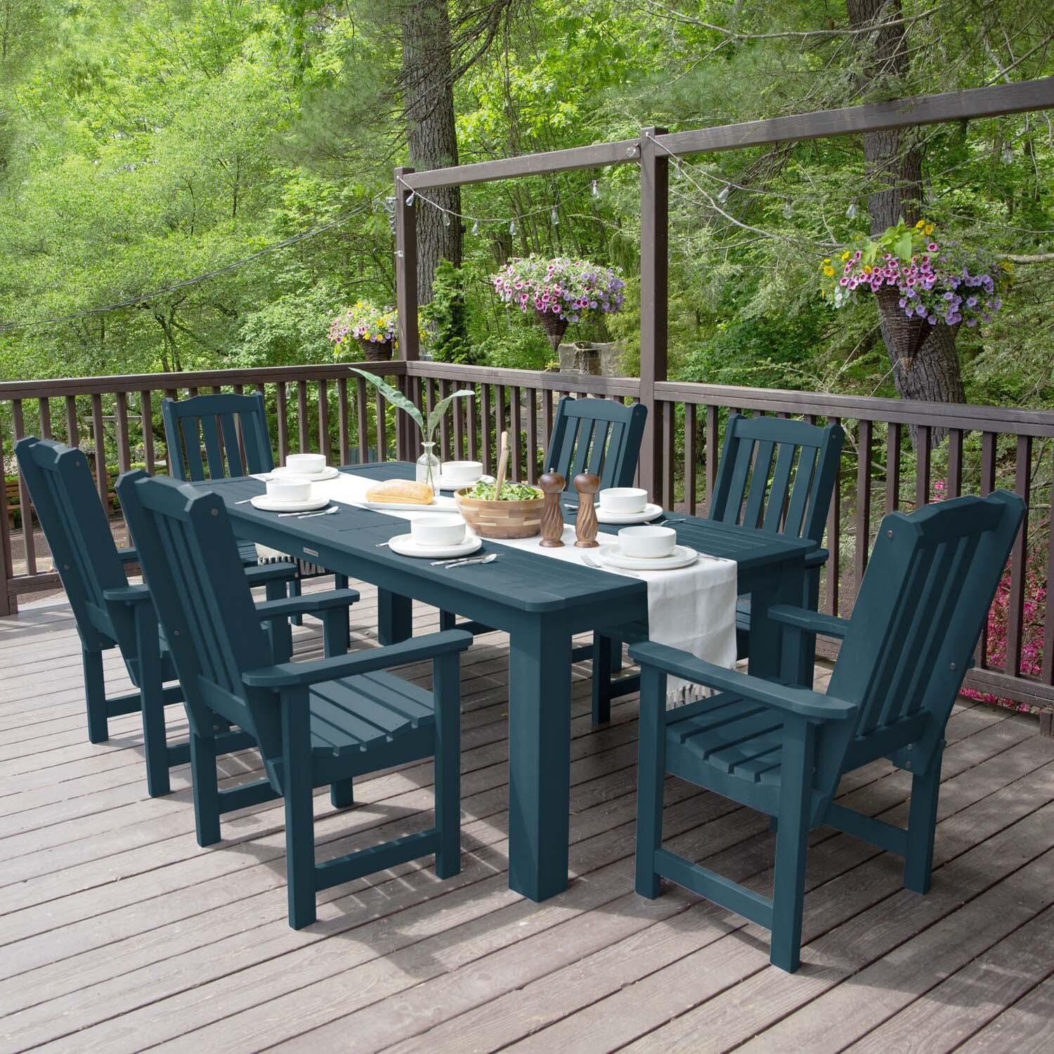 Hart Lane 7 Pc Recycled Plastic Dining Set In Nantucket Blue by Lakeview - Lifestyle thumbnail