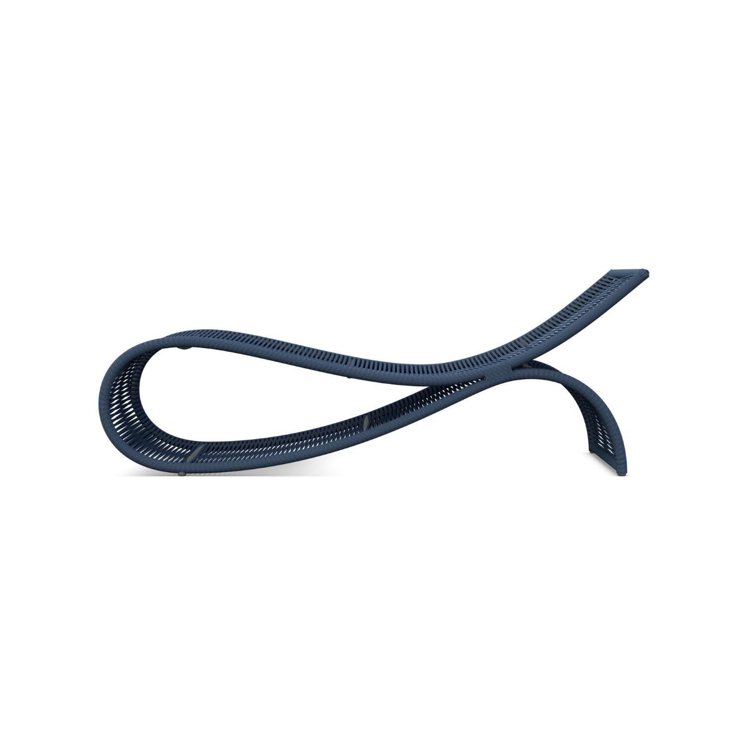 Azzurro Living WAV-R09L1 Wave Woven Rope Lounge Chair in Deep Royal - Front - White Background thumbnail