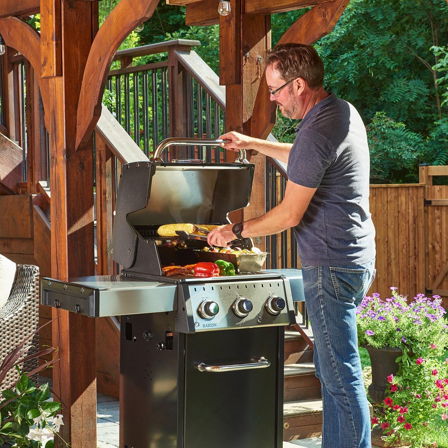 Stainless Steel Baron 320 Cast Iron Griddle 4PCS Stainless Steel