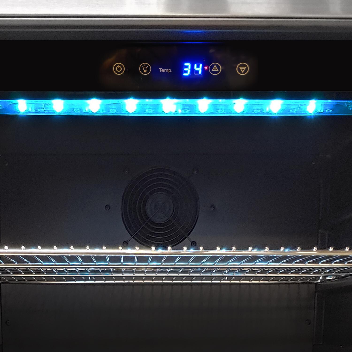 Artisan ART-BC24 24-Inch 5.5 Cu. Ft. Right Hinge Outdoor Rated Refrigerator - Control Panel & Interior Blue LED Lights thumbnail