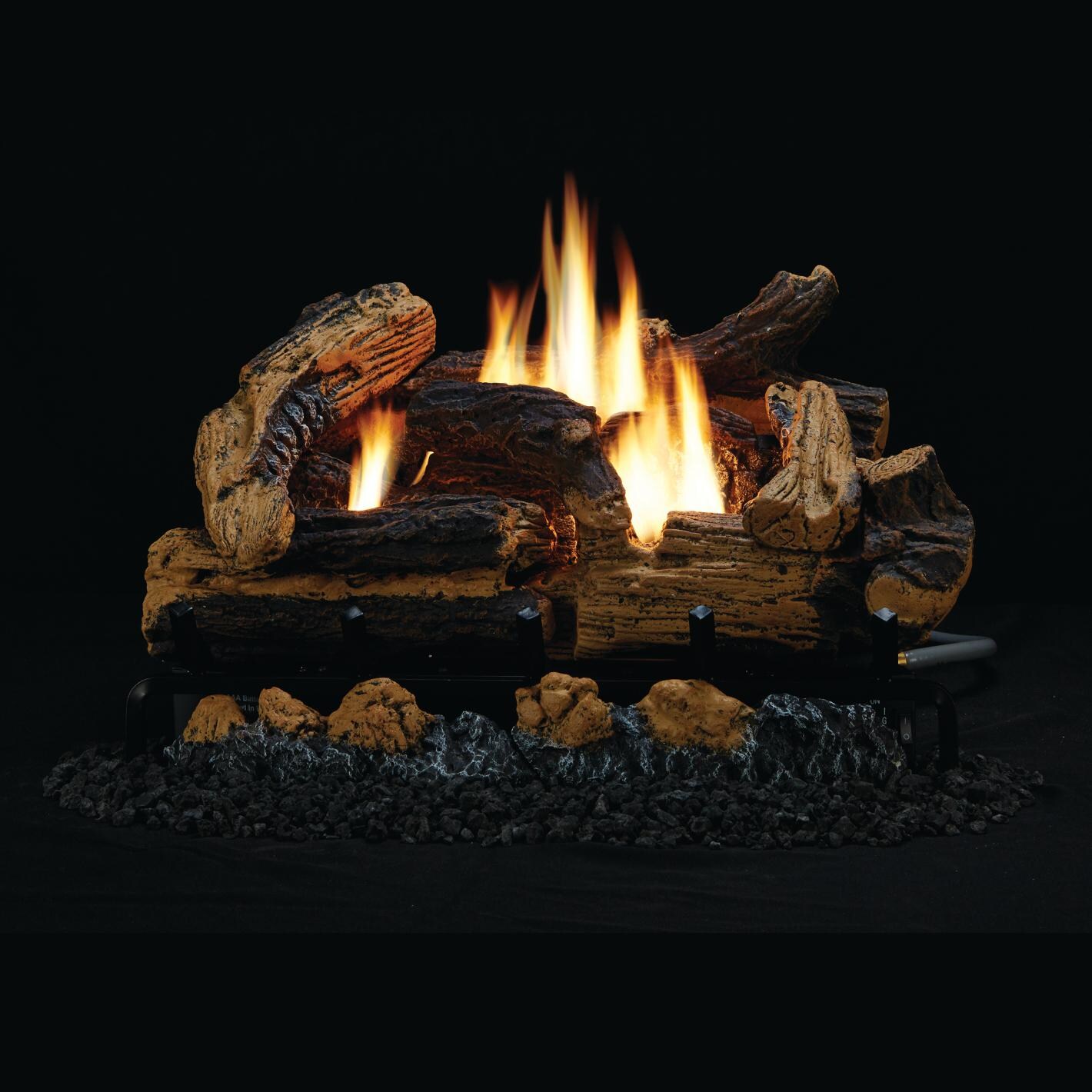 White Mountain Hearth By Empire 24-Inch Kennesaw Gas Log Set With Vent-Free Natural Gas HearthRite Burner - Manual Safety Pilot