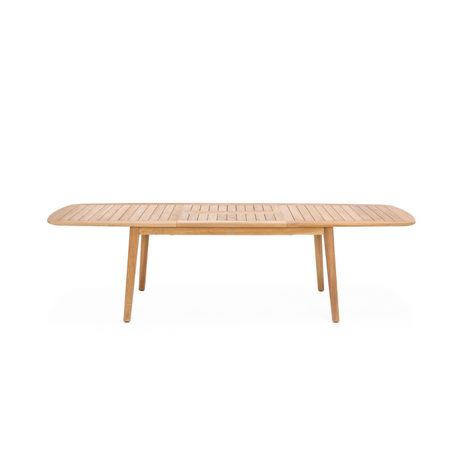 Teak + Table Cayman 78/110 Inch Table W/ Extension - Side - White Background thumbnail