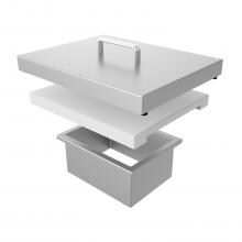 Aspire By Hestan Countertop Trash Chute With Cutting Board And Stainless Steel Cover - AETC image