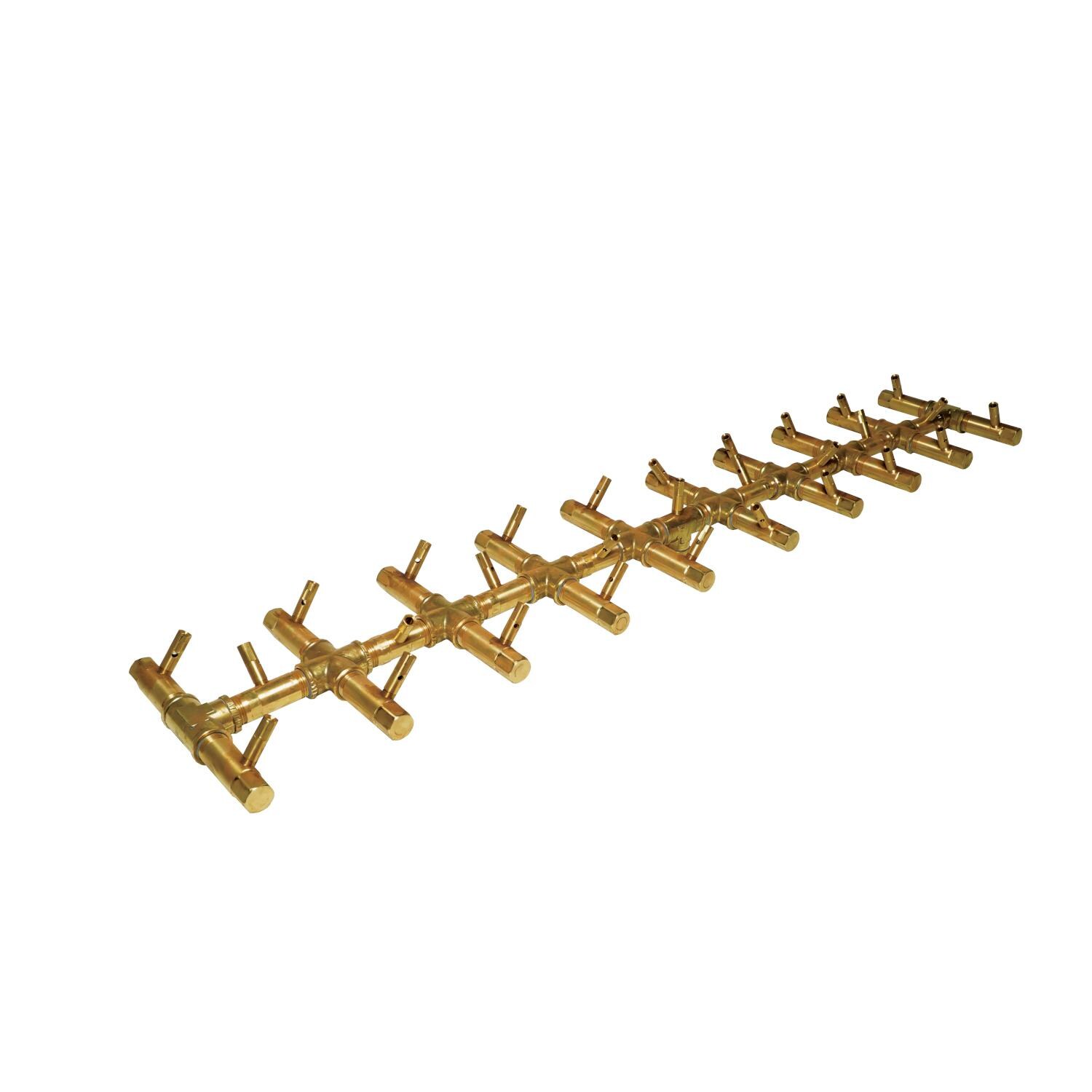 Warming Trends CFBT290NGALPL4414FK2 44 X 14-Inch Linear Natural Gas Fire Pit Burner Kit W/ 38 X 7.25-Inch Tree-Style CROSSFIRE Brass Burner - CROSSFIRE Brass Burner
