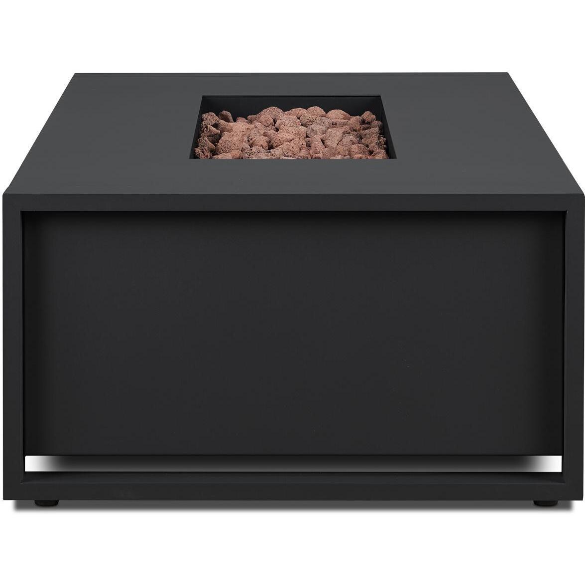 Lakeview Outdoor Designs SC-6340LP-BLK Lafitte 52-Inch Rectangle Propane Gas Fire Table - Side View thumbnail