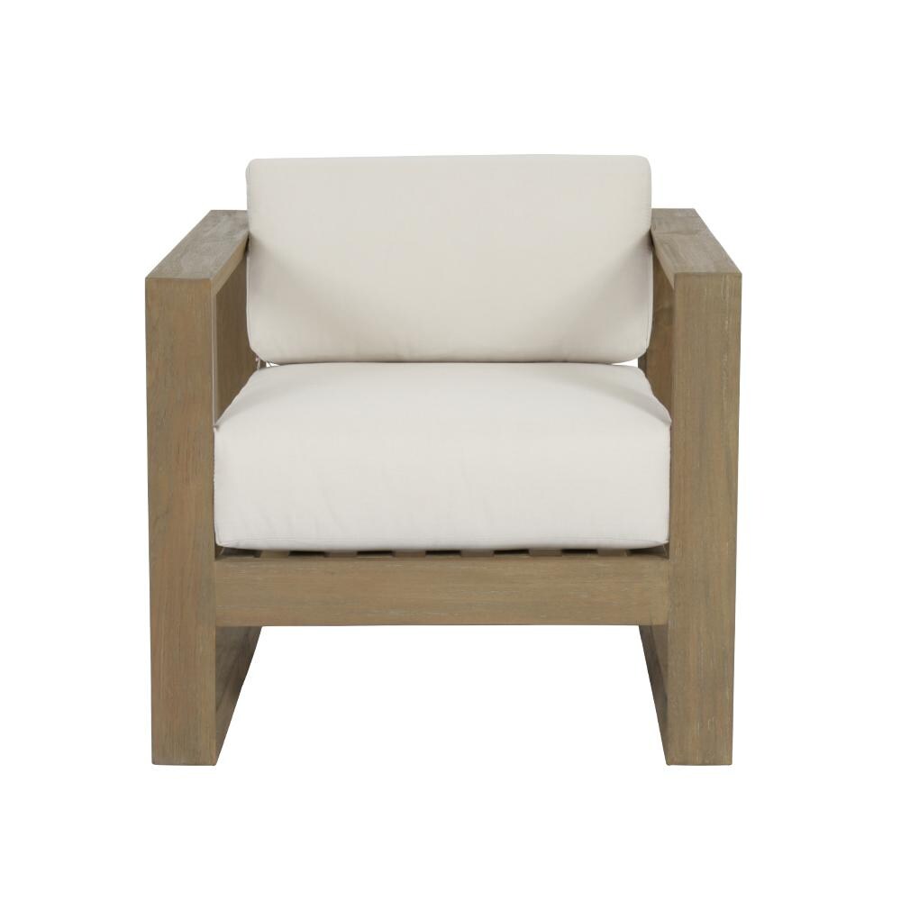 Sunset West - 5501-21-5453 - Coastal Teak Patio Club Chair W/ Sunbrella Canvas Canvas Cushions - Front View thumbnail