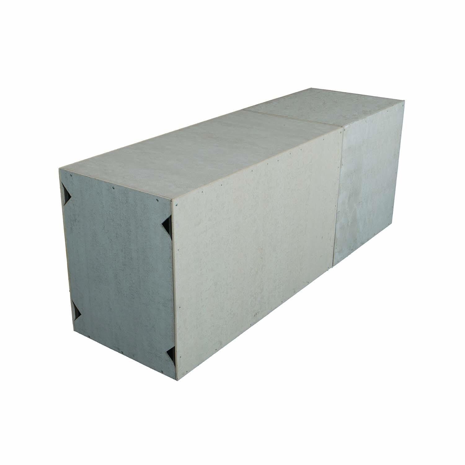 Universal 8 ft Ready To Finish Straight Outdoor Kitchen System Appliance and Storage Cabinets - White Background thumbnail