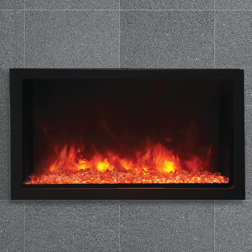 Amantii 40-inch Panorama Deep Extra Tall Electric Fireplace - Orange - Close Up thumbnail