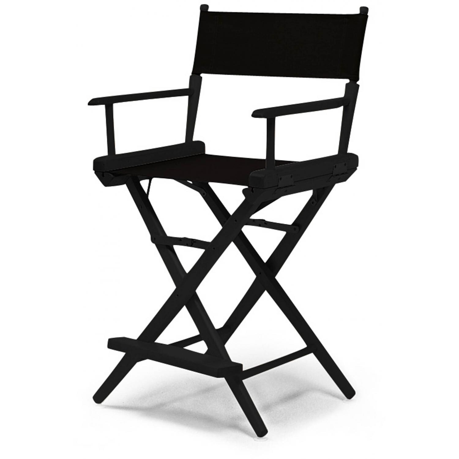 World Famous Counter Height Director Chair By Telescope Casual - Black/Black thumbnail