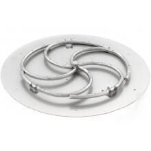 Firenado 30-Inch Flat Round Stainless Fire Pit Burner Pan with 24-Inch Natural Gas Spiral Ring Burner image