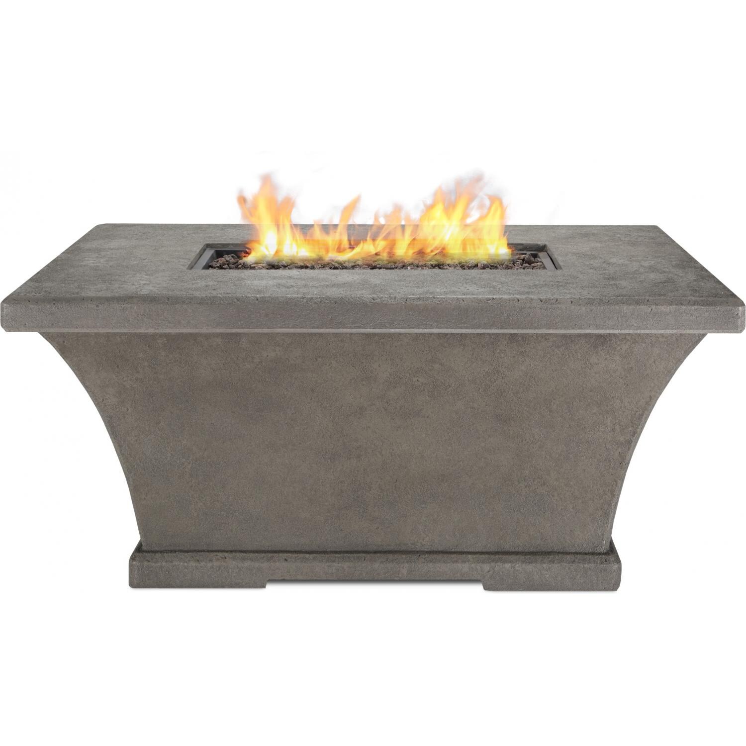 Real Flame Monaco LP Fire Pit Chat Table - Rectangle - Front - Glacier Gray thumbnail