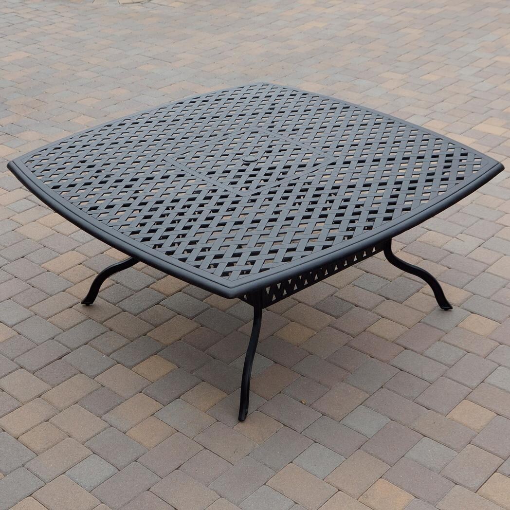 Darlee Ten Star 9-Piece Patio Dining Set with Cushions and 64 Inch Square Dining Table - Table - Lifestyle thumbnail