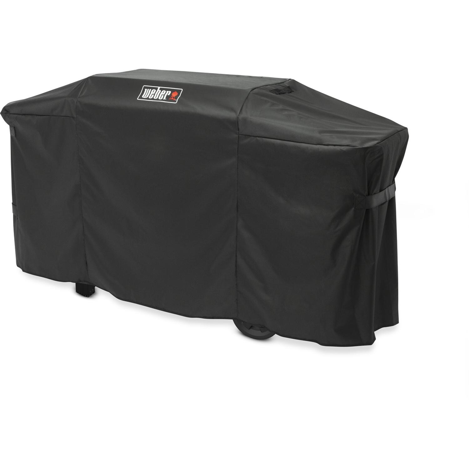 Weber 3401060 Polyester Premium Grill Cover for Slate 28-in Grill - Angled Right - White Background thumbnail