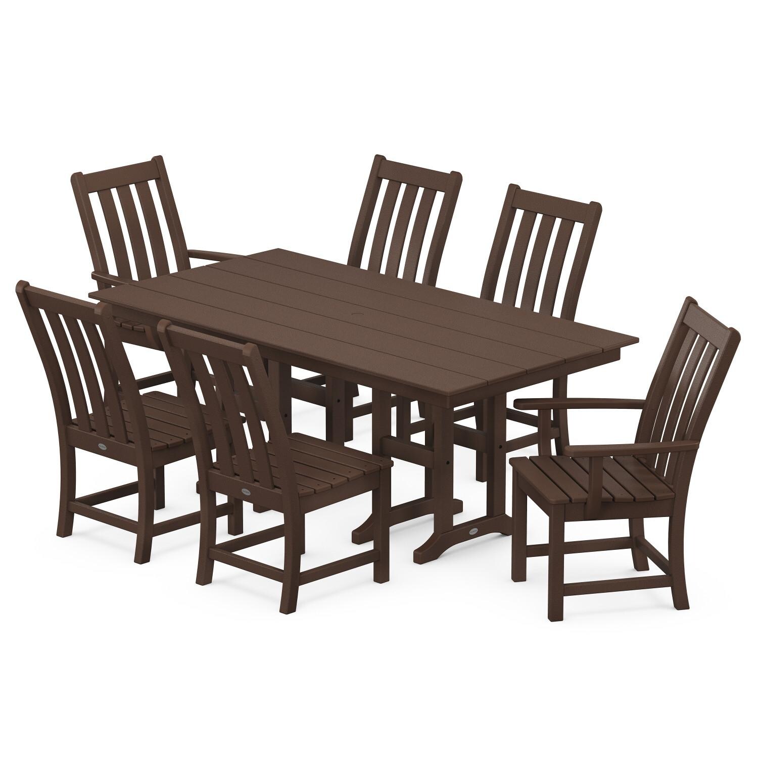 POLYWOOD PWS693-1-MA Vineyard 7-Piece Farmhouse Dining Set thumbnail