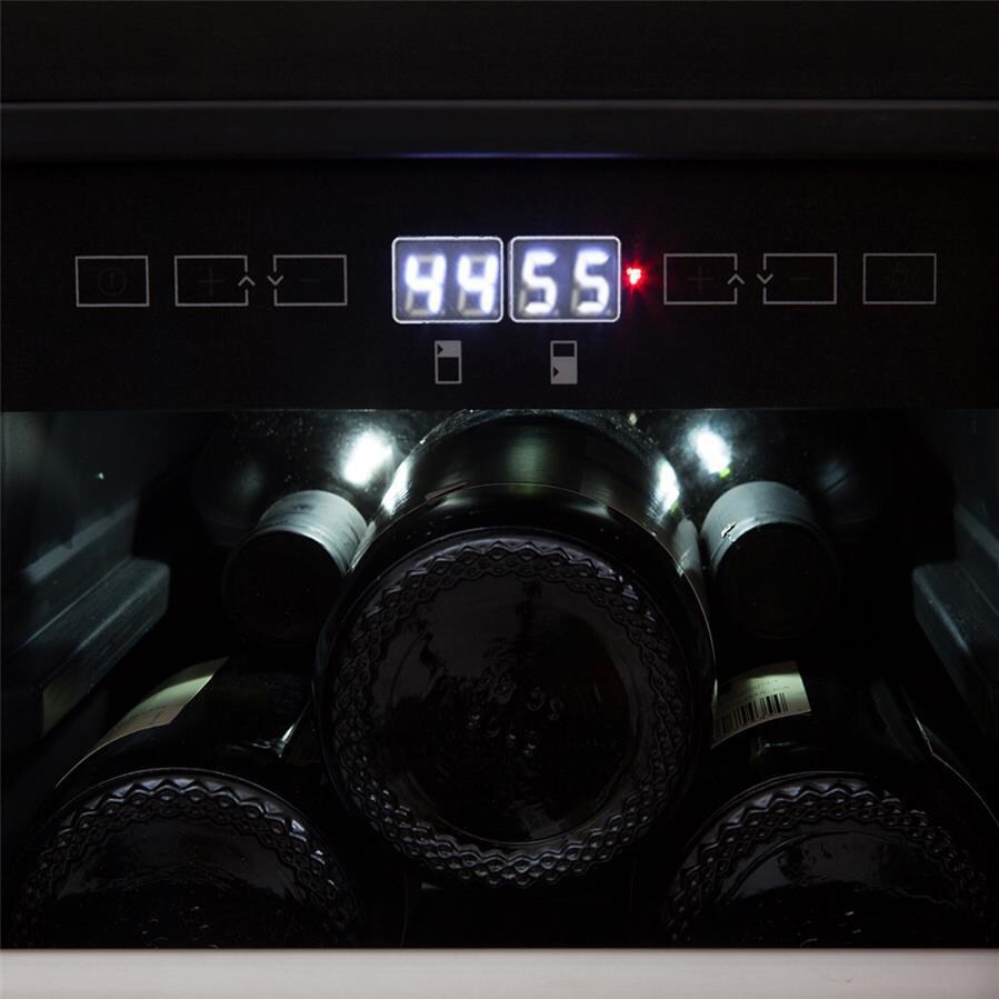 Whynter Elite 40 Bottle Steel Door Dual Zone Built In Wine Refrigerator: Console thumbnail