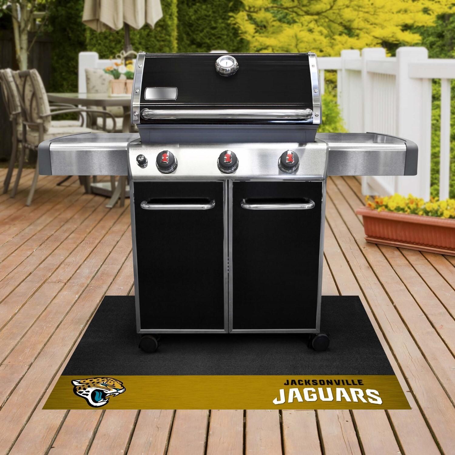 FANMATS 12188 Jacksonville Jaguars Grill Mat - White Background thumbnail