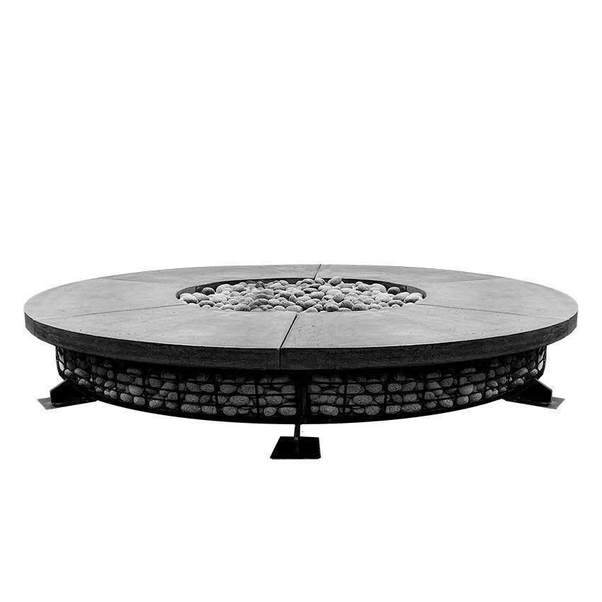 Prism Hardscapes SCPH-FUEGO8FTD-4 Fuego 89 89-in Natural Gas Fire Pit Table - White Background thumbnail