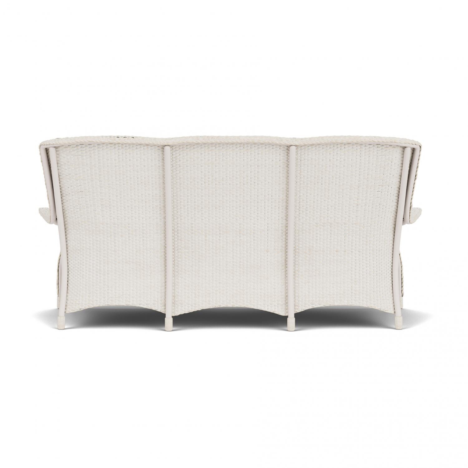 Lloyd Flanders Mandalay Sofa In Antique White Finish With Remy Cloud Fabric - Back thumbnail