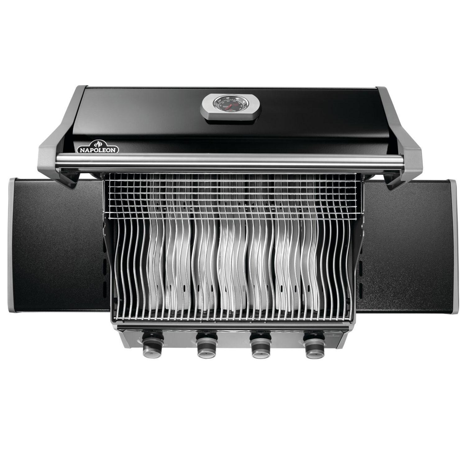 Napoleon R525PK-2-SS Rogue 525 Propane Gas Grill - Black - Wave Cooking Grids - Overhead View - Detail thumbnail